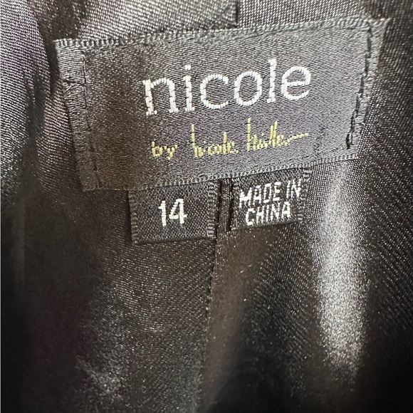 Nicole by Nicole Miller Blue, White and Black V-Neck Sheath Dress size 14 - Picture 2 of 10